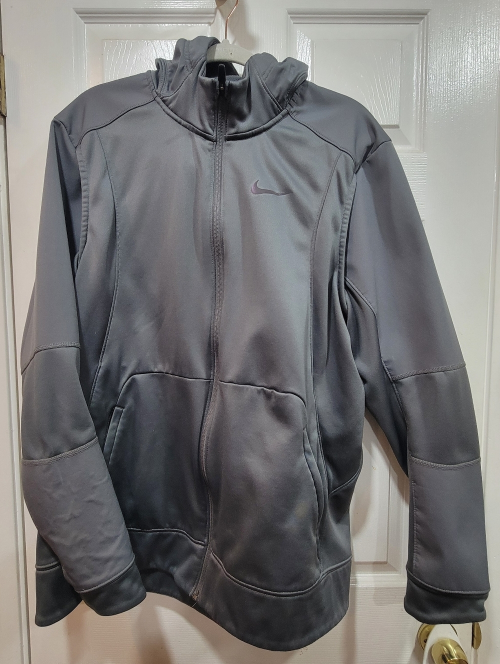 Nike Men’s Gray Full-Zip Performance Jacket Size XXL